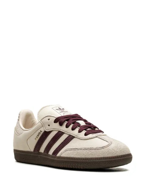 adidas Samba OG "Wonder White/Maroon" sneakers