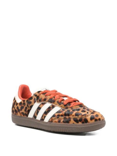 adidas Samba OG animal-print striped trainers