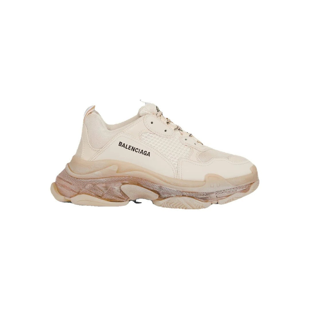 BALENCIAGA TRIPLE S SNEAKERS GREY RED BEIGE & CREAM