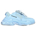 BALENCIAGA TRIPLE S PANELED SNEAKERS LIGHT BLUE & WHITE