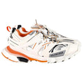 BALENCIAGA WHITE POLYURETHANE CHUNKY SNEAKERS WHITE & ORANGE