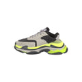BALENCIAGA TRIPLE S SPORTS SHOES GREY & NEON YELLOW