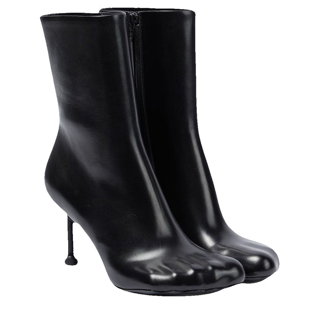 BALENCIAGA POINTED ANKLE BOOTS WITH STILETTO HEEL BLACK