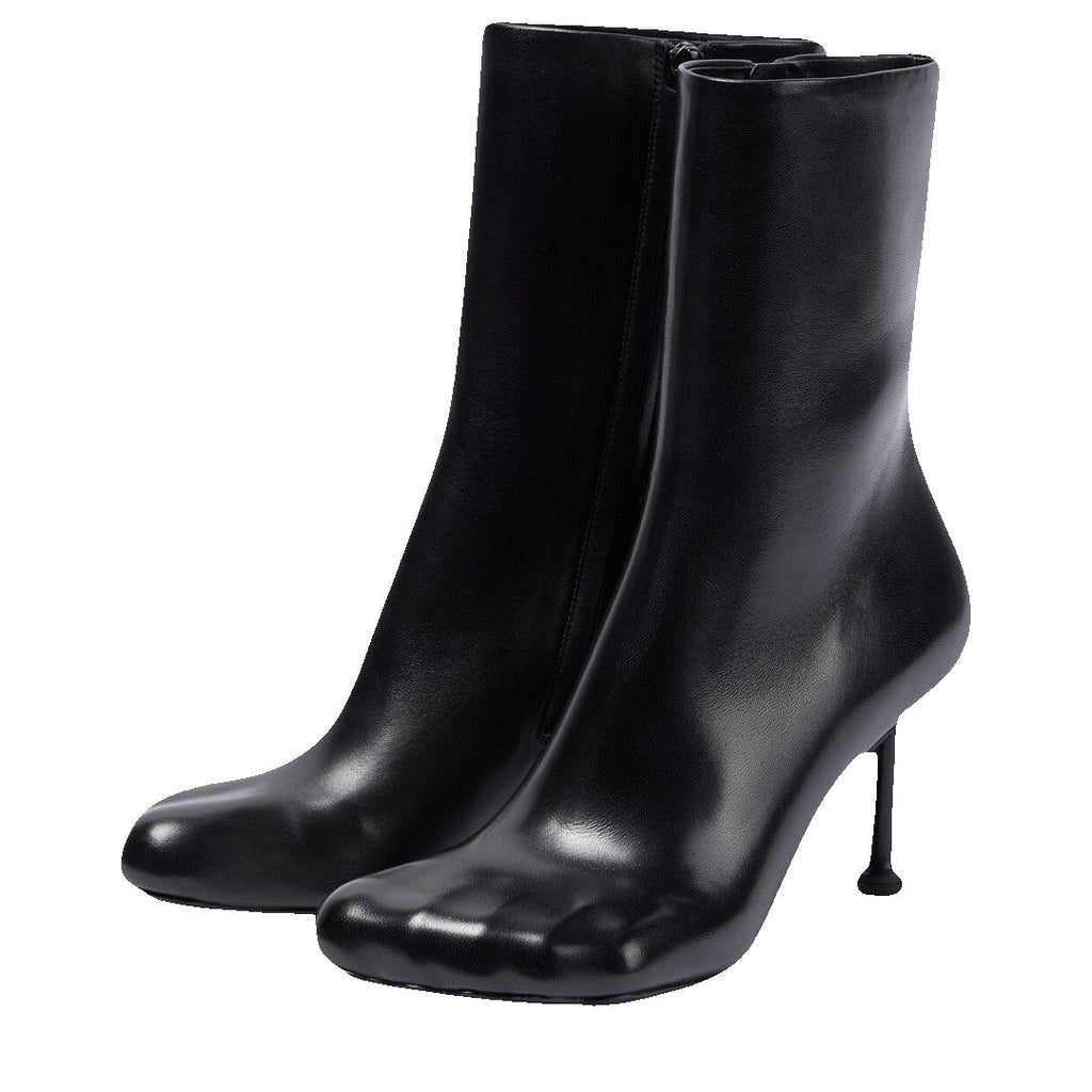 BALENCIAGA POINTED ANKLE BOOTS WITH STILETTO HEEL BLACK