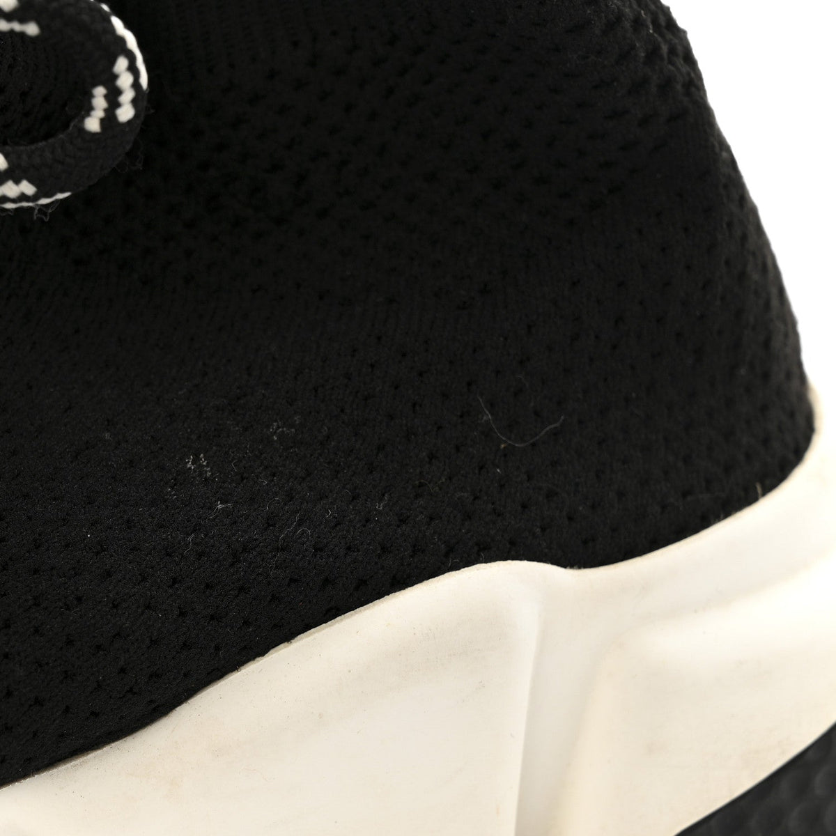 BALENCIAGA SPEED LACE UP SNEAKERS BLACK WHITE